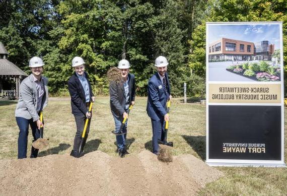 Ceremonial dig at the Surack-Sweetwater Music Industry Building groundbreaking.