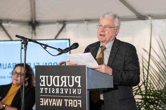 Chancellor at the groundbreaking for Trace.