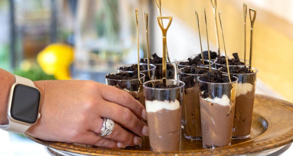 Dessert dirt cups at the  Surack-Sweetwater Music Industry Building groundbreaking reception.