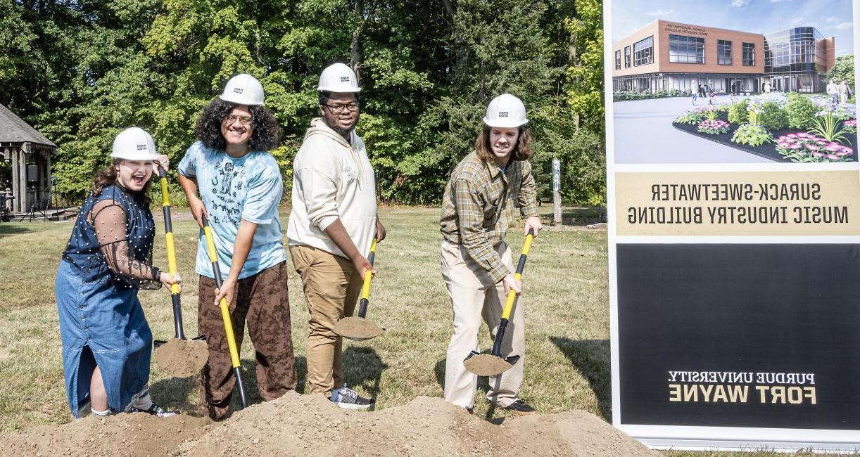 Ceremonial dig at the Surack-Sweetwater Music Industry Building groundbreaking.