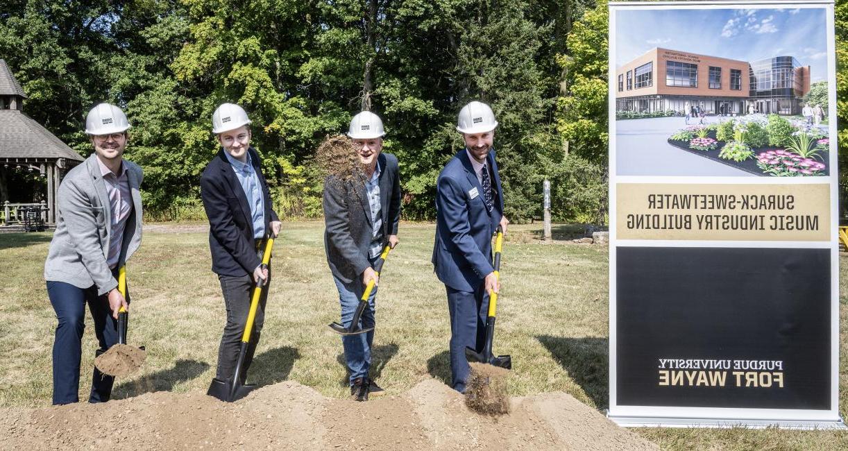 Ceremonial dig at the Surack-Sweetwater Music Industry Building groundbreaking.